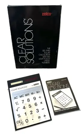 Zelco 10764 Totally Rad Vintage Clear Calculator Retro Model Nos Solar Wow Zelco 10764 Totally Rad Vintage Clear Calculator Retro Model Nos Solar Wow