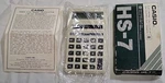 Casio Hs-7 Solar Powered Calculator 8 Digit Vintage Tested With Box. Fixed Price $12.95.