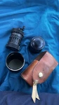 Curta Type I Mechanical Calculator With Leather Case. Fixed Price $1900.00.