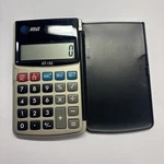 Vintage At&t At-150 Solar Battery Pocket Calculator Closeable Case Gp189 Works. Fixed Price $10.00.