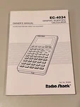 Vintage Radio Shack Ec-4034 Graphic Scientific Calculator Owner's Manual. Fixed Price $7.99.