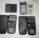 2 Texas Instruments Ti-83 Plus Graphing Calculators, 1 Sharp Elsimate & Casio. Fixed Price $37.00.