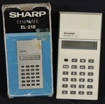Vtg Sharp El-218 Calculator Elsi Mate Tested Works In Box Japan Electronics Desk. Fixed Price $22.98.