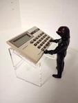 Star Wars Custom Uzay Imperial Gunner With Stand And Original Casio Lc-787c. Fixed Price $200.00.