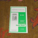 Vintage Radio Shack Ec-274 Electronic Calculator Owners Manual. Fixed Price $8.00.
