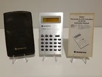 Sanyo Vintage Calculator Model Cx 8179l Credit Card Pocket Size W/case & Manual. Fixed Price $14.99.