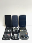 Lot Of Texas Instruments Radio Scientific Casio Graphing Calculators W/covers. Fixed Price $31.49.