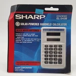 Sharp Solar Powered Elsi Mate El-243b Handheld Calculator Made In Taiwan Sealed. Fixed Price $10.62.