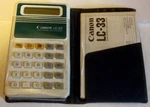 Canon Electronic Calculator Lc-33 It Works. Fixed Price $9.99.