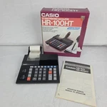 Vintage Casio Hr-100ht Printing Calculator W/ Box & Manual Tested. Fixed Price $16.01.