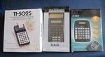 Vintage Calculators Texas Instruments Ti-5025 Printing, Ti Ba-35, And Si-8838. Fixed Price $18.00.