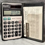 Vintage Sharp El-344g Metric Converter Solar Calculator - W/ Case + Manual. Fixed Price $12.15.