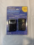 Unisonic Calculators Y2k Inspired Auto Shut-off 2-pack Black Dual Powered B-2. Fixed Price $14.99.
