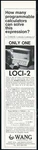1966 Wang Loci-2 Programmable Calculator Photo Vintage Print Ad. Fixed Price $37.00.