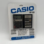 Casio Bf-90 Easy Banker Vintage Calculator - New In Package Rare Sealed Finance. Fixed Price $50.00.