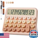 Decklit 12-digit Mechanical Calculator, 5-inch Large Lcd Display, Pink, Battery. Fixed Price $25.66.