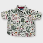 Vtg Gymboree Boy's Button-up Shirt, 3-6 Months, Off Road Adventure Print, Cute. Fixed Price $18.69.