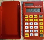 Vintage Texas Instruments Solar Calculator Mathmate W/ Red Cover Classroom Ti-7. Fixed Price $19.95.