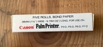 Vtg Canon Palm Printer Paper Rolls 5 Full P3-d P5-d P6-d P7-d 38mm X 9.75m. Fixed Price $10.95.