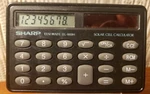 Vintage Sharp Elsi Mate El-869h Calculator - Solar Cell Pocket Travel Size. Fixed Price $14.95.