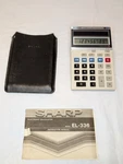 Sharp El-336 Elsimate Solar-powered Electronic Calculator N10 Slipcase & Manual. Fixed Price $19.99.