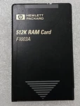 Rare Hewlett Packard Hp F1003a 512k Ram Card For 200lx 100lx 95lx Palmtop. Fixed Price $99.00.