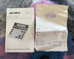 Vintage Kmc 100b Calculator Instruction Manual And K-mart Receipt 1984. Fixed Price $6.00.