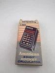 American L180 Vintage Pocket Calculator In Box Read!!!. Fixed Price $21.38.