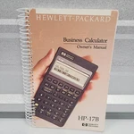 Hewlett-packard Hp-17b Business Calculator Owner's Manual 1988. Fixed Price $15.50.