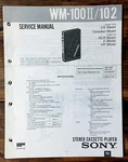 Sony Wm-100 Ii Wm-102 Cassette Service Manual *original*. Fixed Price $29.97.