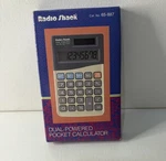 Radio Shack Dual-powered Calculator Ec-347 Cat.no.65-887 Leatherette Case New. Fixed Price $11.00.