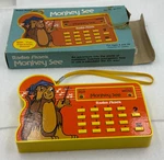 Vintage Radio Shack Monkey See Electronic Calculator Toy Tested W/ Box. Fixed Price $11.99.