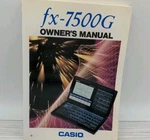 Casio Fx-7500g Owners Manual. Fixed Price $5.00.