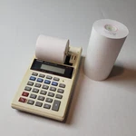 Casio Printing Calculator Hr-8a With Paper Rolls Needs Battery Kly. Fixed Price $22.50.