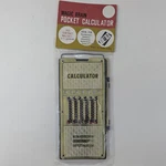 Vtg Magic Brain Pocket Calculator Stylus Add Subtract Multiply Made In Hong Kong. Fixed Price $22.99.