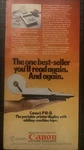 Vintage 1979 Print Advertisement For The Canon P10-d Printing Calculator. Fixed Price $18.99.
