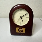 Vintage Benchmark Slanted Rose Wood Desk Clock Hp Invent Hewlet Packard. Fixed Price $30.00.