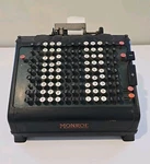 Vintage Monroe Mechanical Adding Machine Early Office Calculator W/ Keys 1940s. Fixed Price $74.25.