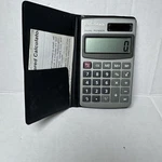 Vtg Radio Shack 8-digit Dual Powered 4.75 Pocket Calculator-65-505-vinyl Case. Fixed Price $11.00.