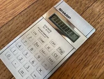 Vintage 1980 C/card Size Sharp El-8152 Electronic Pocket Calculator Brushed S/st. Fixed Price $93.89.