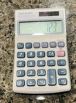 Sharp Elsi Mate El-240s Solar Calculator Twin Power Works. Fixed Price $9.99.