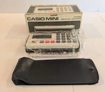 Vintage Casio-mini Cm-605 Calculator W/box & Carrying Case No Cord Tested Works. Fixed Price $35.00.