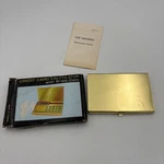 Credit Card Calculator With Brass Case Vintage Lcd Taiwan Futura. Fixed Price $19.97.