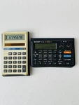 Casio Sl-300g Solar Calculator & Sharp Pa-370 Electronic Kana Memo Vintage Set. Fixed Price $60.72.