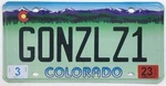 Colorado Purple Mountains Personalized Vanity License Plate Gonzalez Gonzales. Fixed Price $49.95.