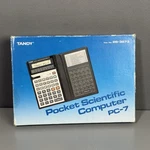 Tandy Pc-7 Pocket Scientific Computer Programmable Vintage W Box Manual. Fixed Price $95.98.
