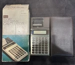 Vintage Sears Pocket Calculator Print Display 272.58200 With Box And Case. Fixed Price $12.99.