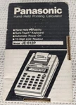 Vintage Panasonic Handheld Printing Calculator Je-612p. Fixed Price $25.00.