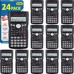 24 Pack Scientific Calculators Bulk, 2-line Large Screen Display 240 Functions S. Fixed Price $93.99.