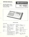 Sanyo Rc-4000 Am/fm Radio Calculator Repair Service Manual. Fixed Price $12.99.